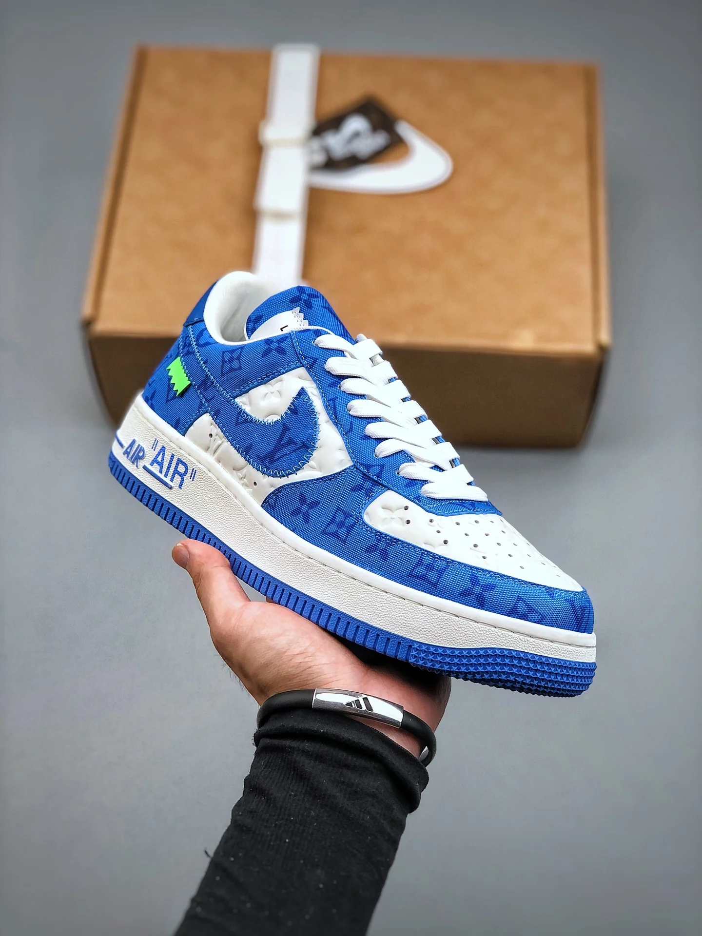 AF1 x OW by Virgil - Blue Customs - Image 2