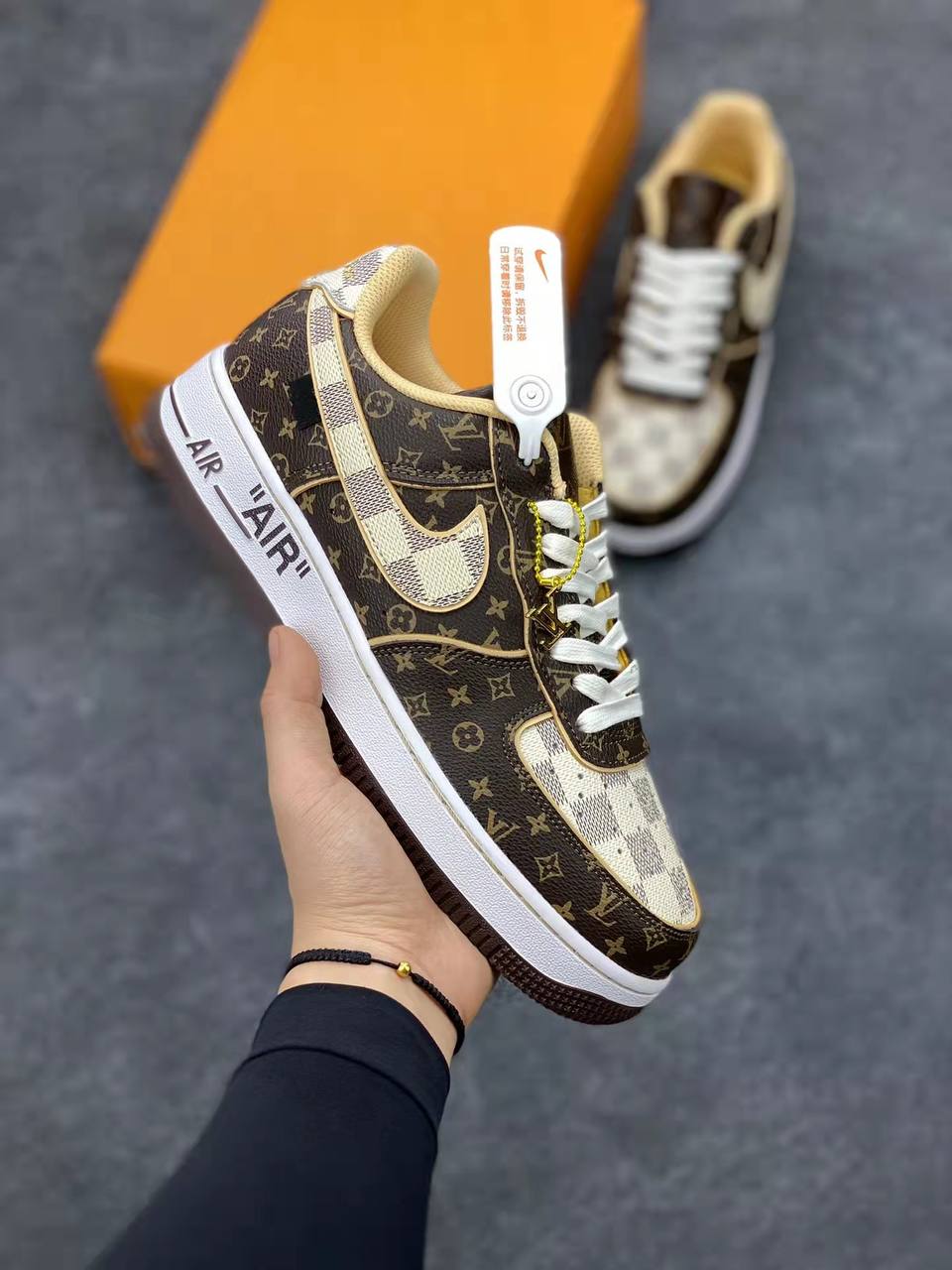 AF1 x OW by Virgil - Brown Monogram - Image 2
