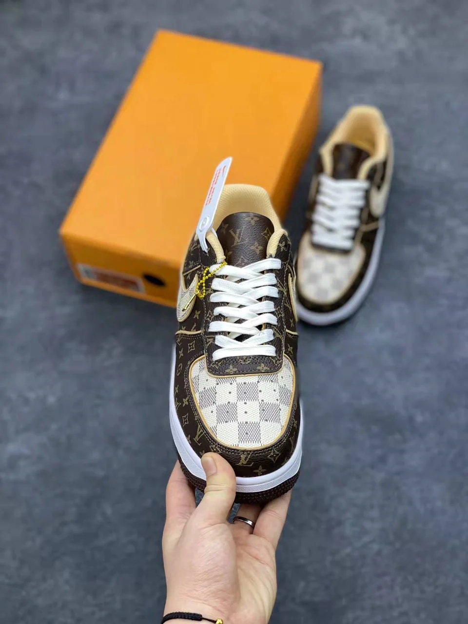 AF1 x OW by Virgil - Brown Monogram - Image 3