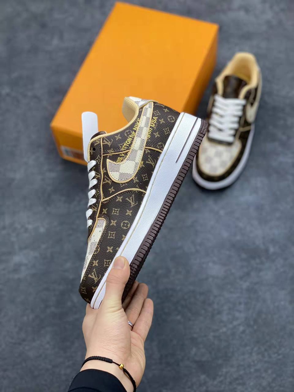 AF1 x OW by Virgil - Brown Monogram - Image 4