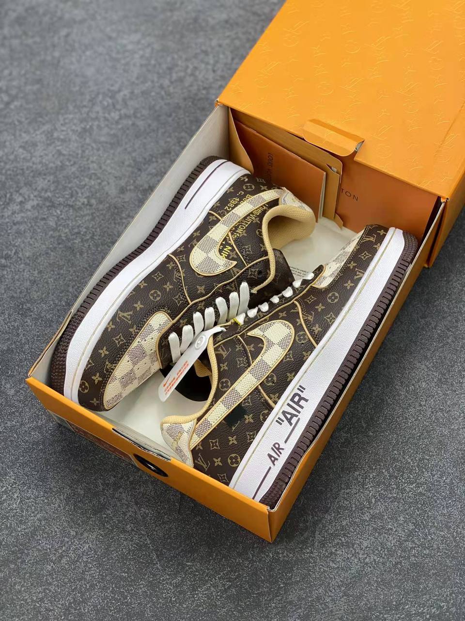 AF1 x OW by Virgil - Brown Monogram - Image 7