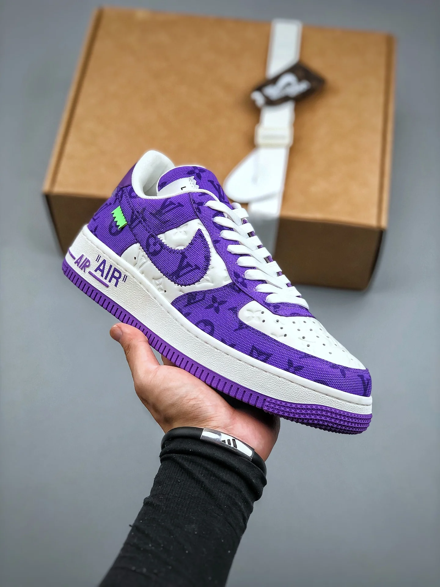 AF1 x OW by Virgil - Purple Customs - Image 2