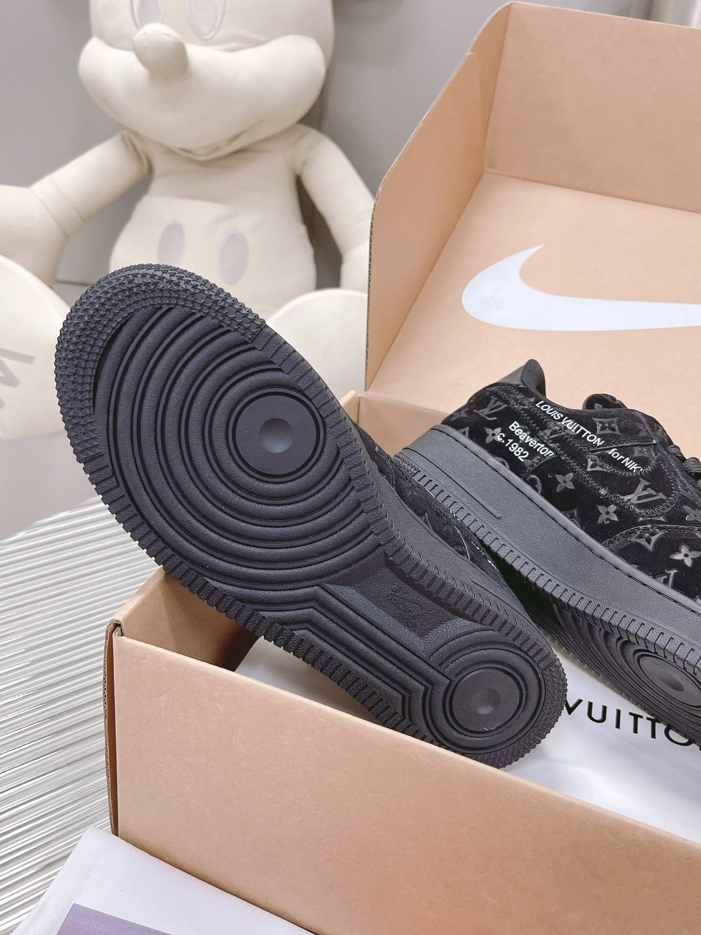 AF1 x OW by Virgil - Triple Black Customs - Image 9