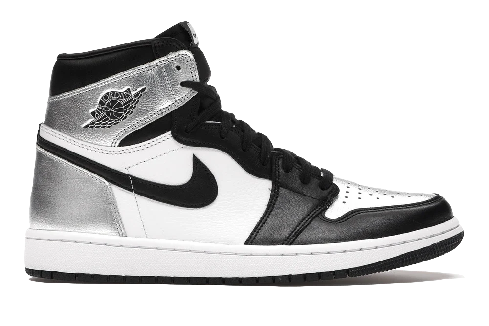 AJ 1 Retro High Silver Toe