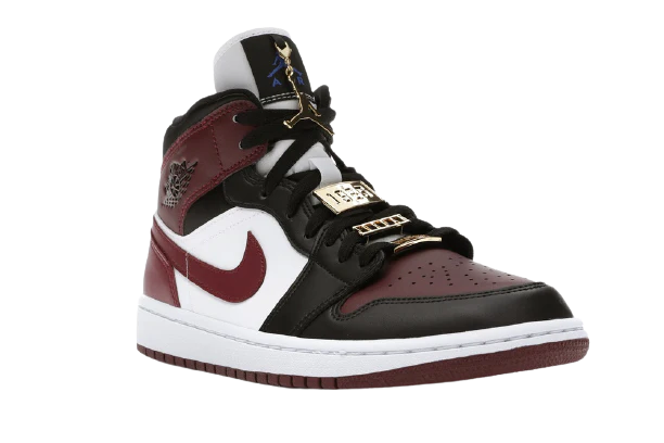 AJ1 Mid Black Dark Beetroot - Image 3
