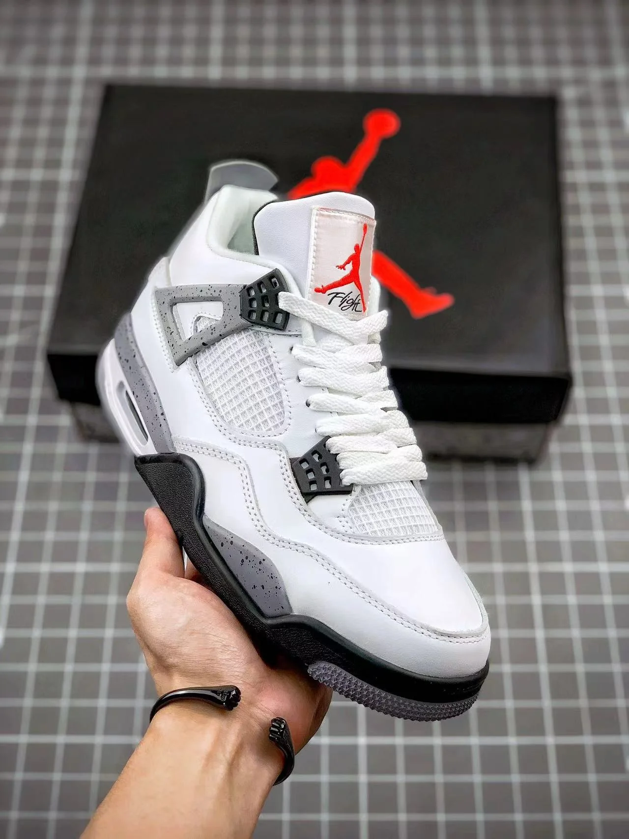 AJ4 Retro White Cement - Image 2