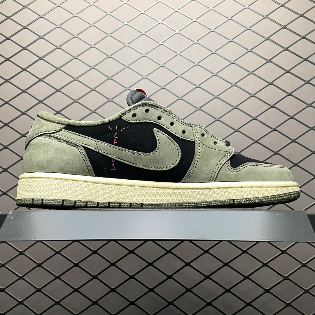 AJ1 Low Travis Scott Black Olive - Image 4