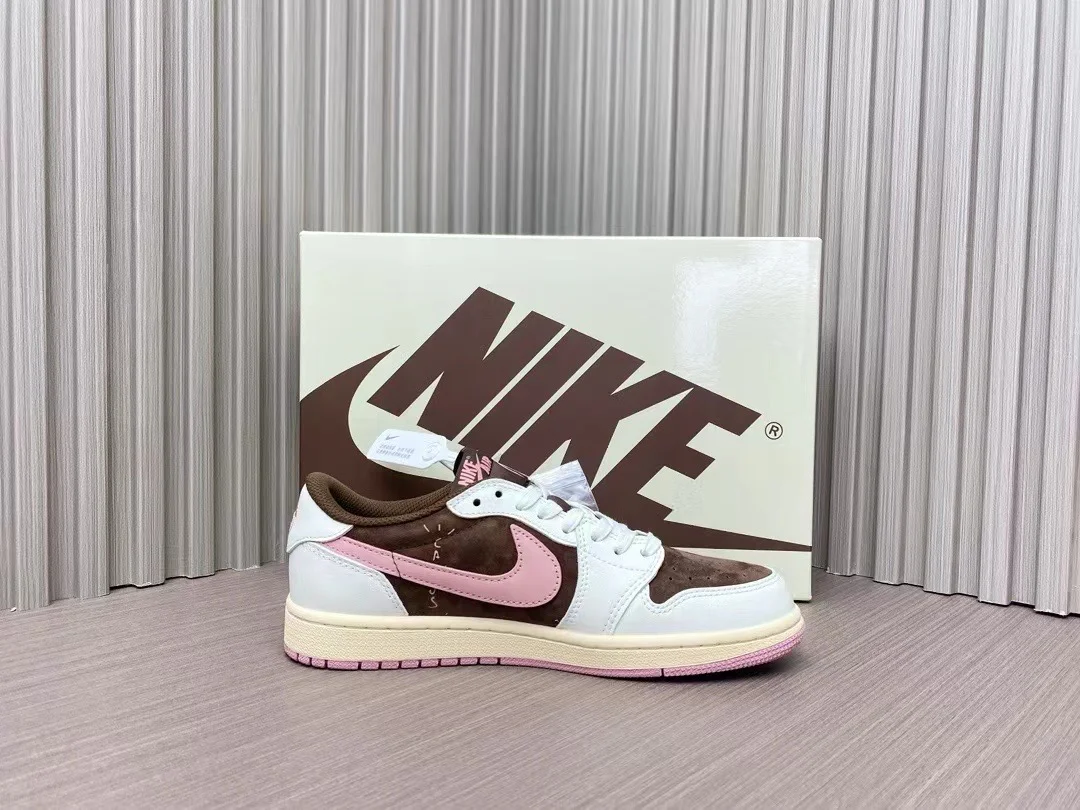 AJ1 Low Travis Scott Dark Pony | Pink Oxford - Image 2