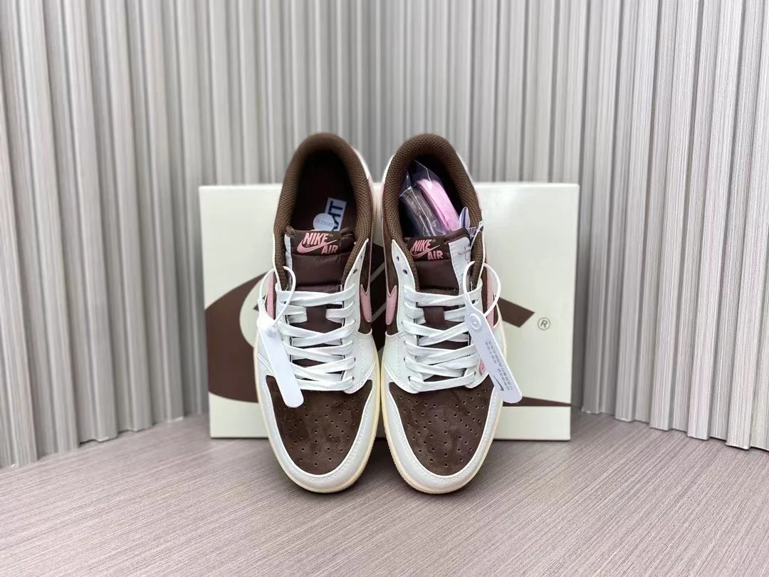 AJ1 Low Travis Scott Dark Pony | Pink Oxford - Image 5