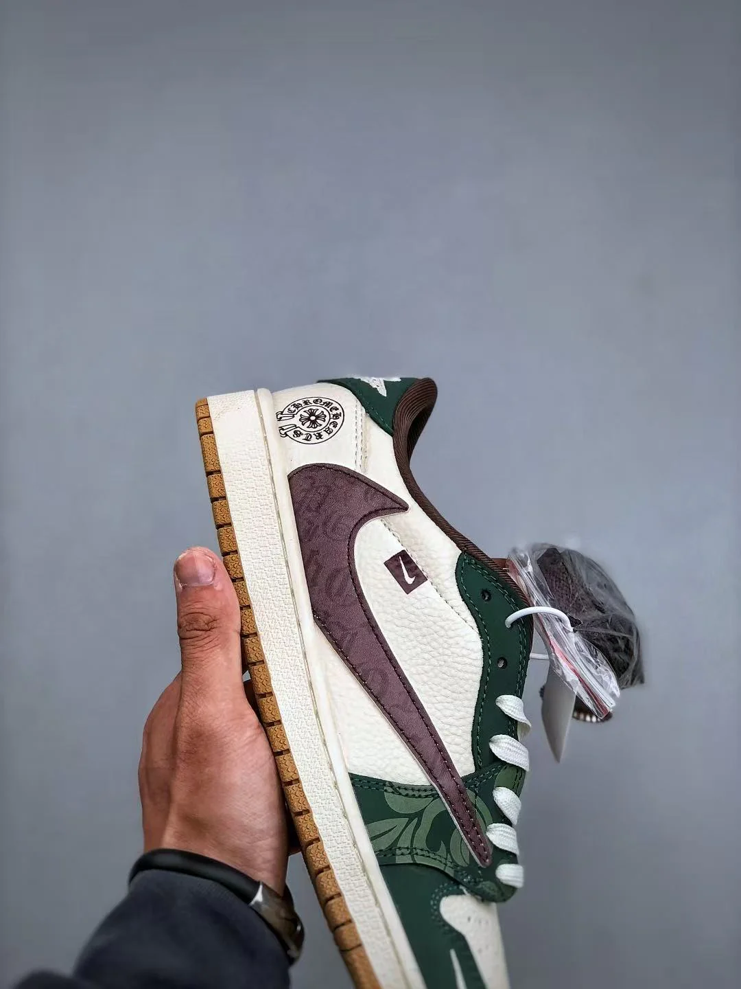AJ1 Low Travis Scott x Chrome Hearts Customs - Image 6