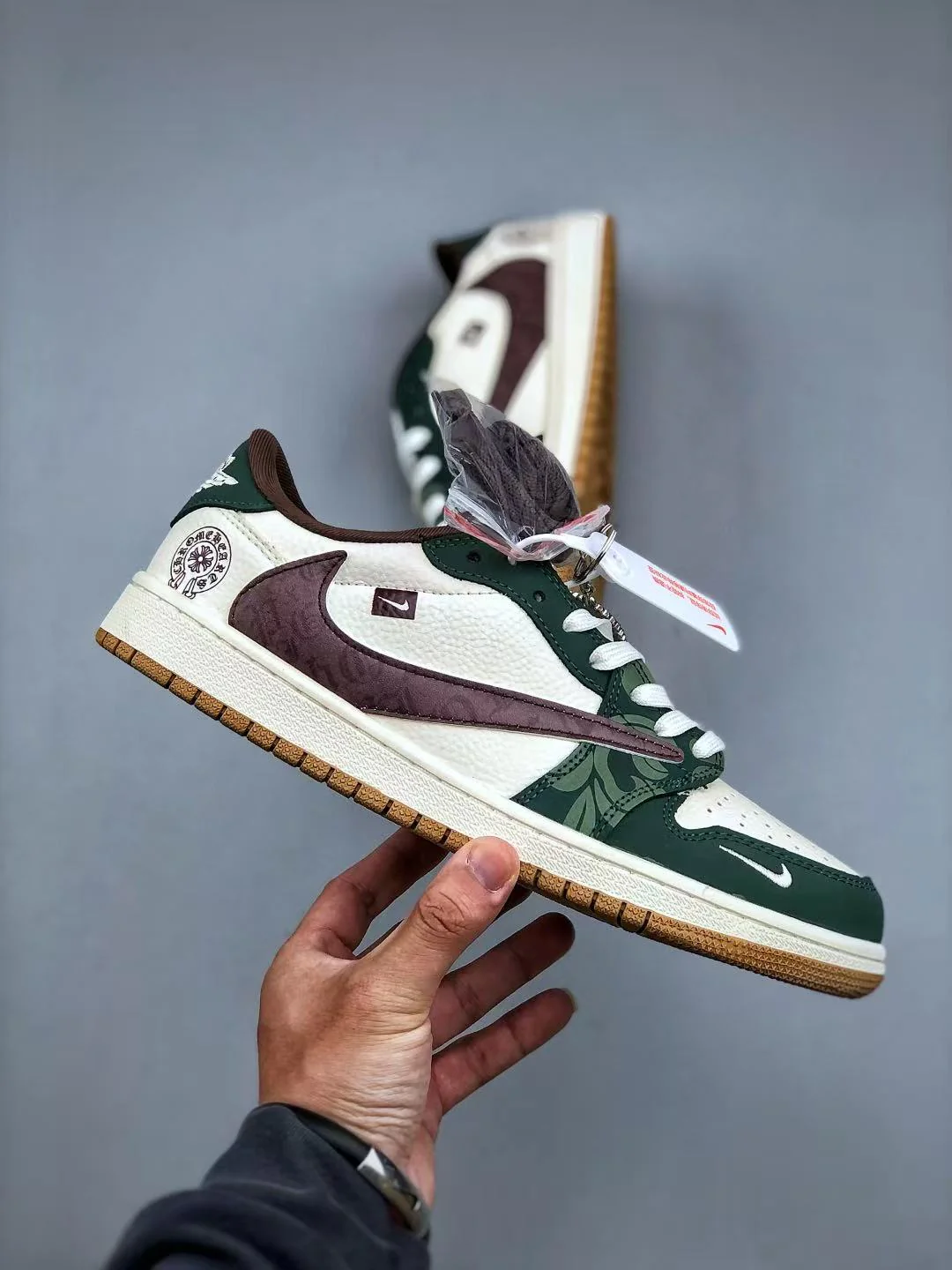 AJ1 Low Travis Scott x Chrome Hearts Customs - Image 7