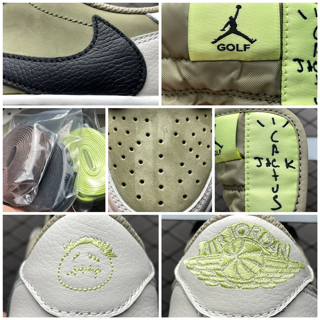 AJ1 Low Travis Scott Golf Neutral Olive - Image 9