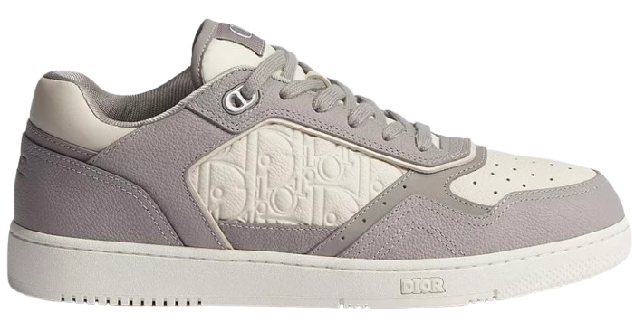 B27 Low-Top Trianon Gray and Cream Grained Calfskin