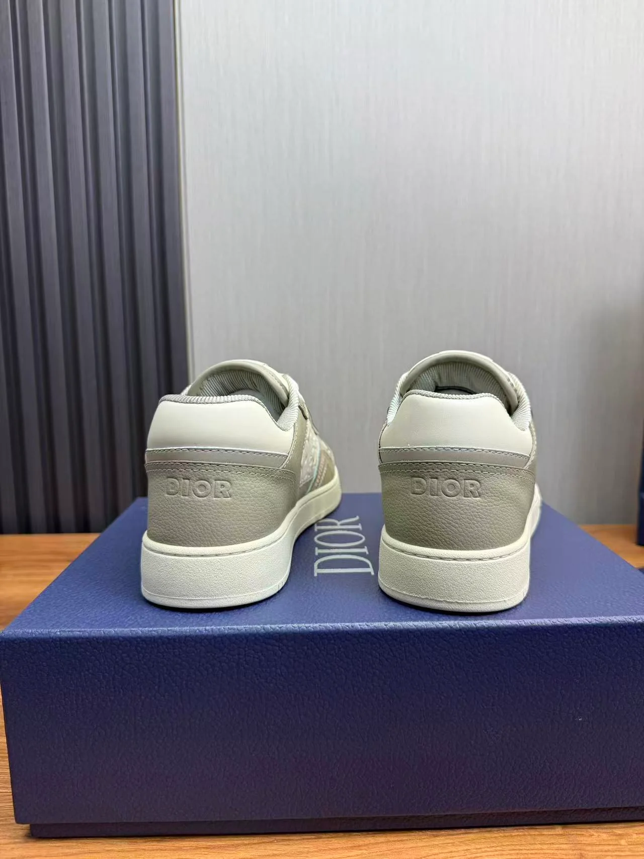B27 Low-Top Trianon Gray and Cream Grained Calfskin - Image 6