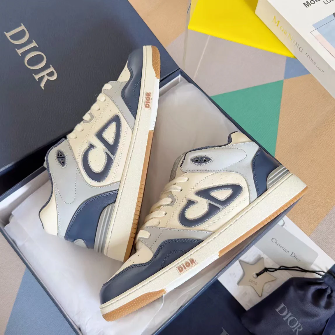 B57 Mid-Top Navy and Cream - Image 10