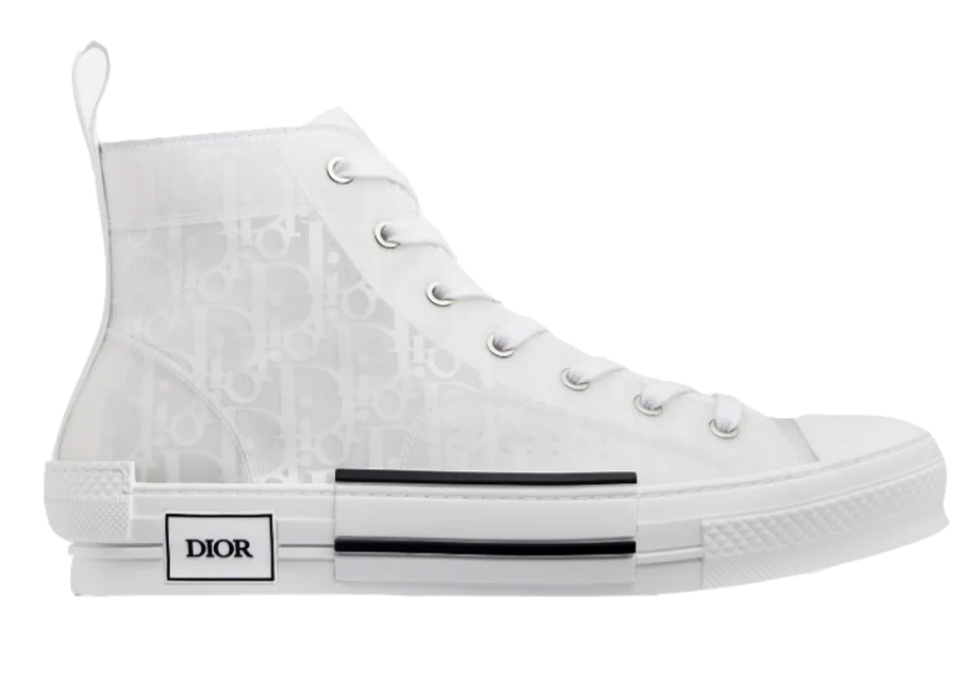 B23 High Top Logo Oblique White Monogram