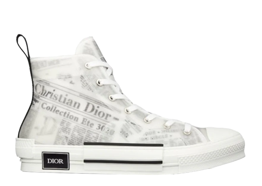 B23 High Top Logo Oblique Newspaper Monogram