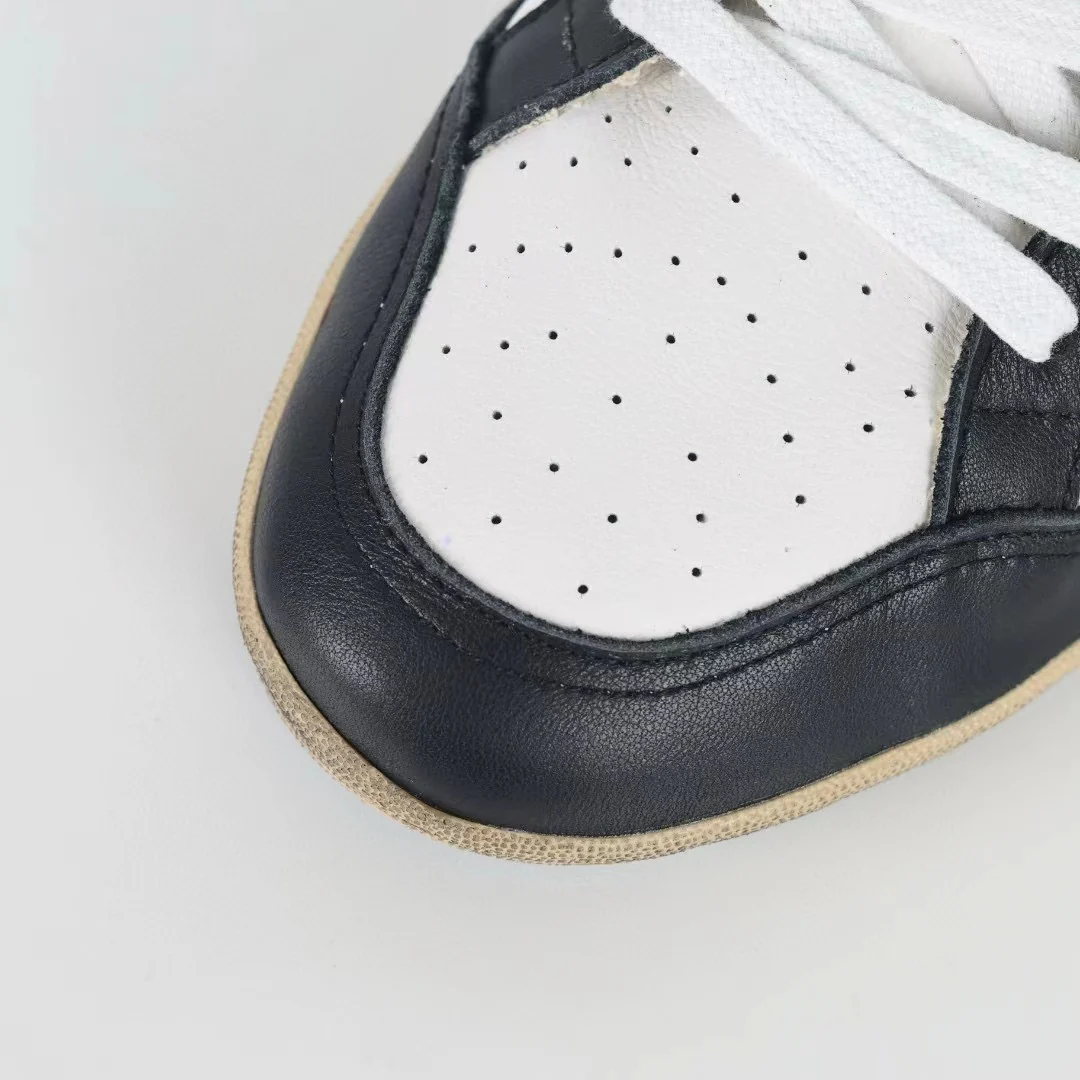 Golden Goose Ball-Star Blue Leather Star Gold Heel Tab Black - Image 6