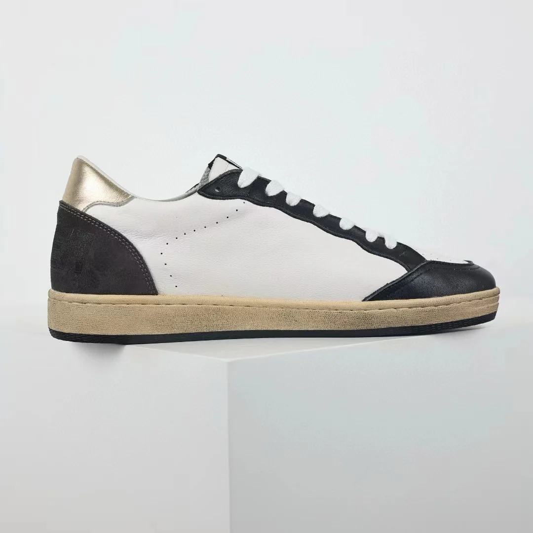 Golden Goose Ball-Star Blue Leather Star Gold Heel Tab Black - Image 8