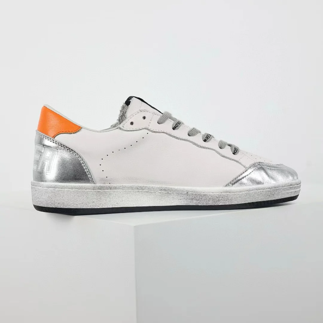 Golden Goose Ball-Star Brown Star Orange Heel Tab - Image 8