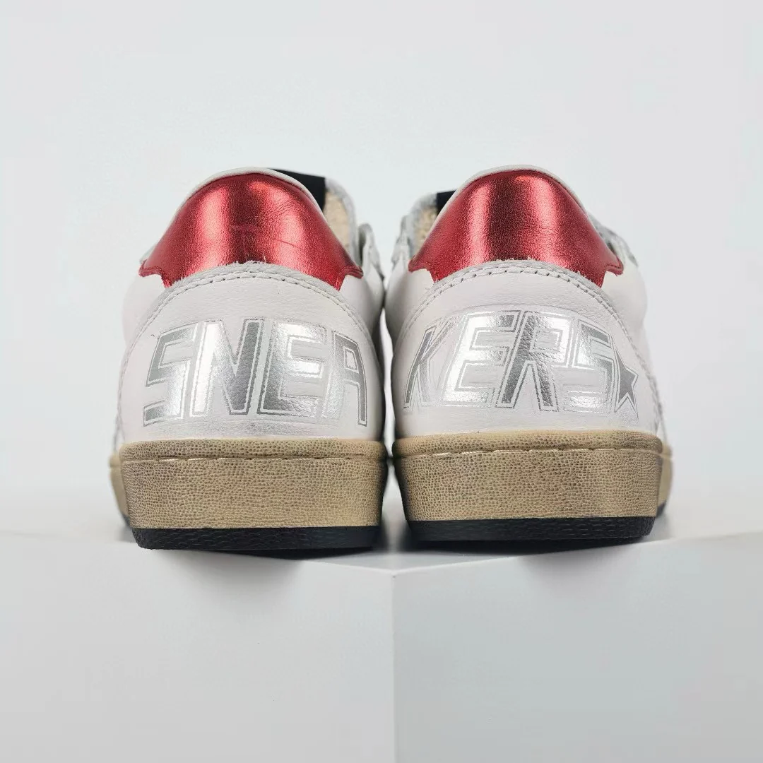 Golden Goose Ball-Star Glitter Silver Star Red Heel Tab - Image 9
