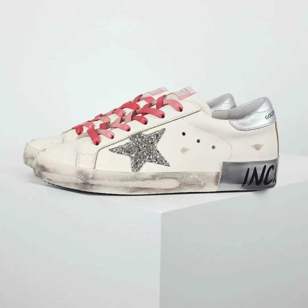 Golden Goose Ball-Star Glitter Star Silver Heel Tab - Image 2