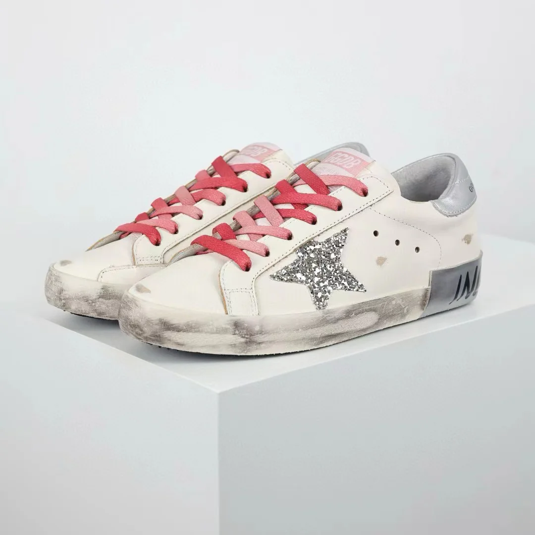 Golden Goose Ball-Star Glitter Star Silver Heel Tab - Image 3