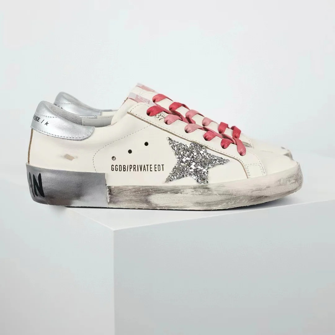Golden Goose Ball-Star Glitter Star Silver Heel Tab - Image 4