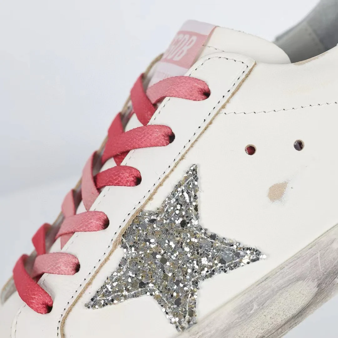 Golden Goose Ball-Star Glitter Star Silver Heel Tab - Image 7