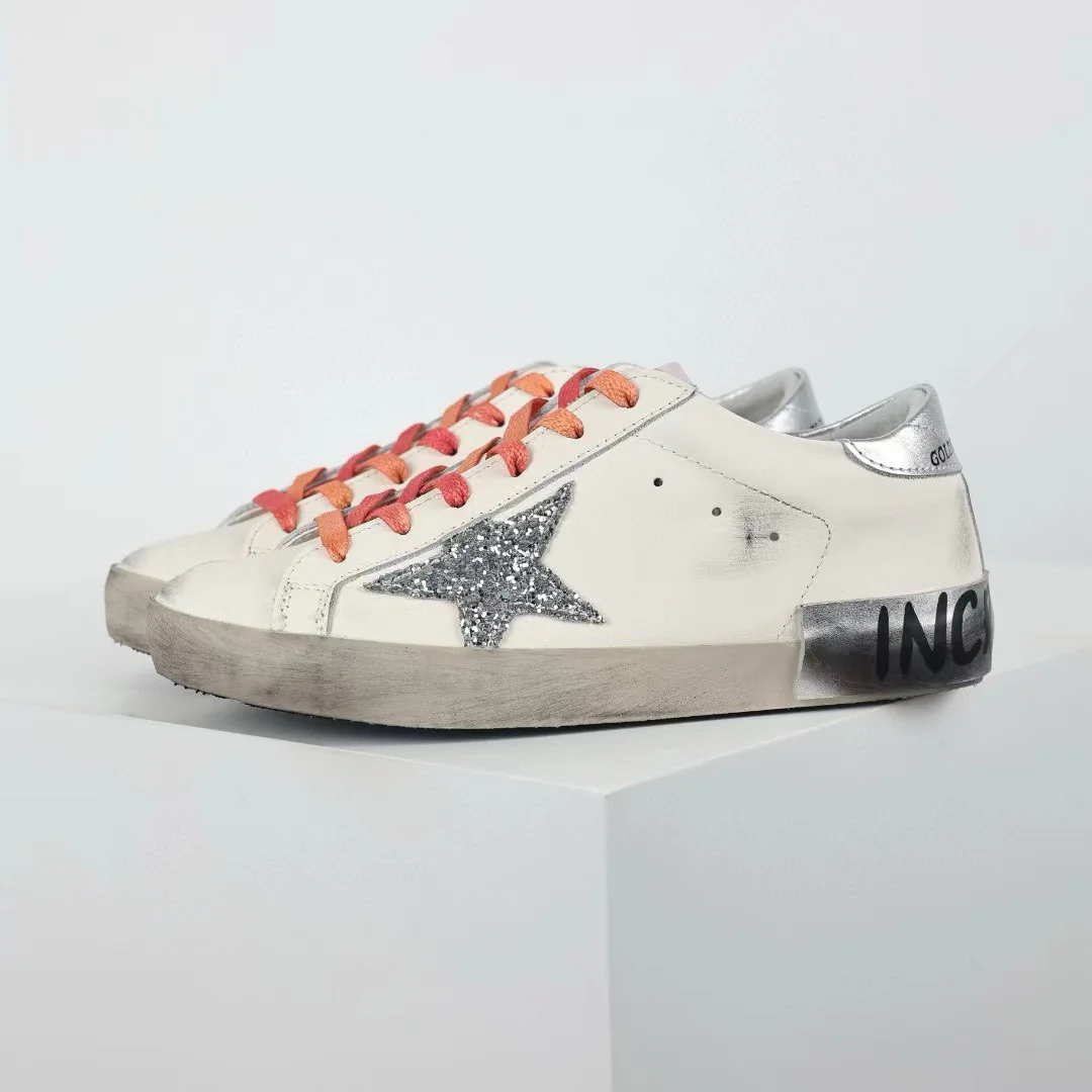 Golden Goose Ball-Star Glitter Star Silver Heel Tab - Image 2