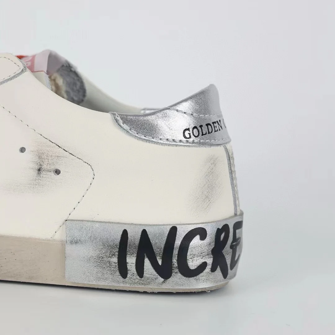 Golden Goose Ball-Star Glitter Star Silver Heel Tab - Image 5