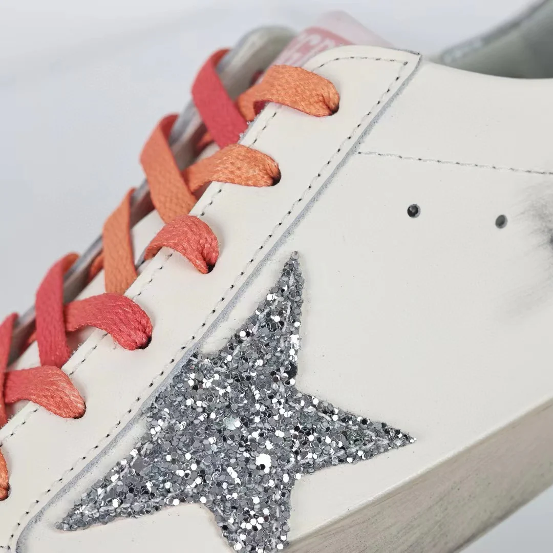 Golden Goose Ball-Star Glitter Star Silver Heel Tab - Image 7