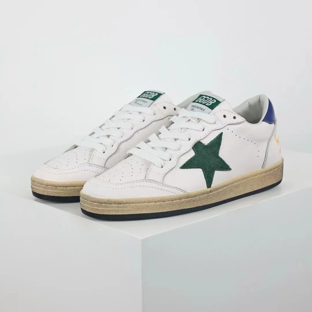 Golden Goose Ball-Star Green Star Blue Heel Tab - Image 3