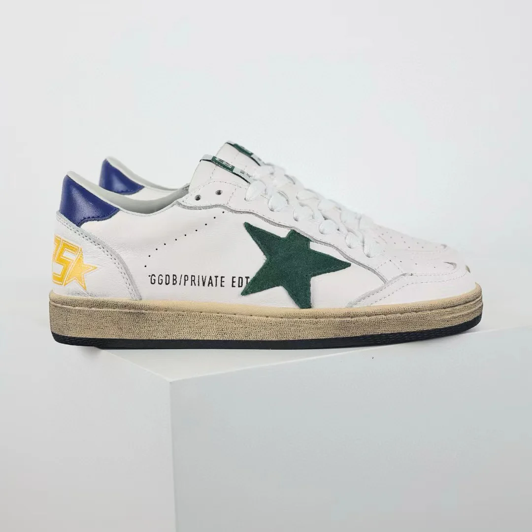 Golden Goose Ball-Star Green Star Blue Heel Tab - Image 4
