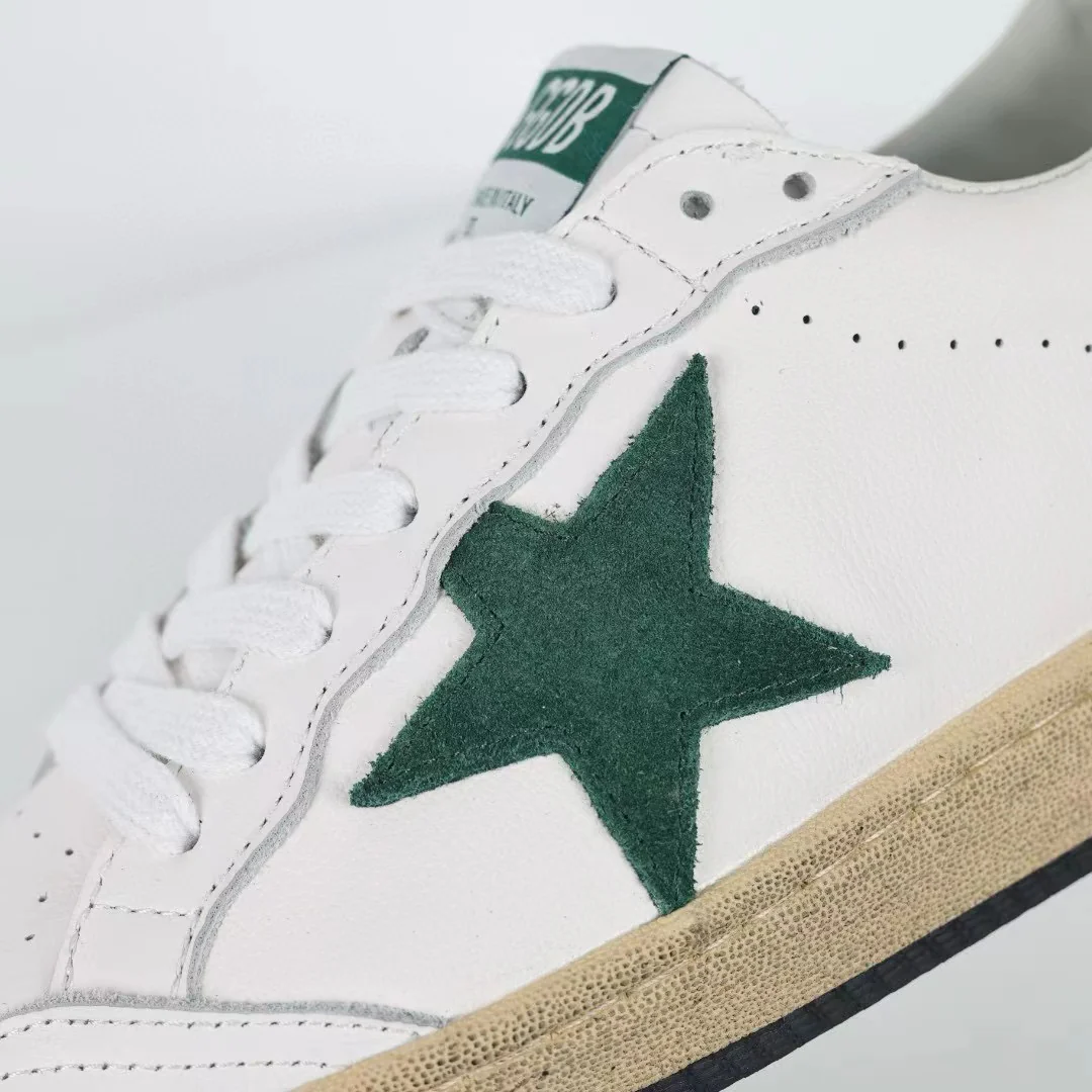 Golden Goose Ball-Star Green Star Blue Heel Tab - Image 7