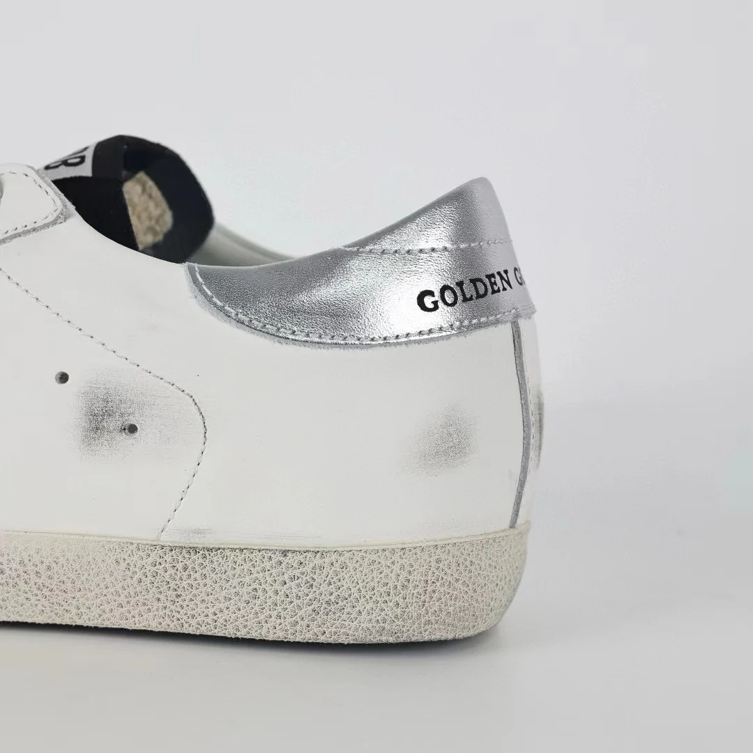 Golden Goose Ball-Star Green Star Silver Heel Tab - Image 5