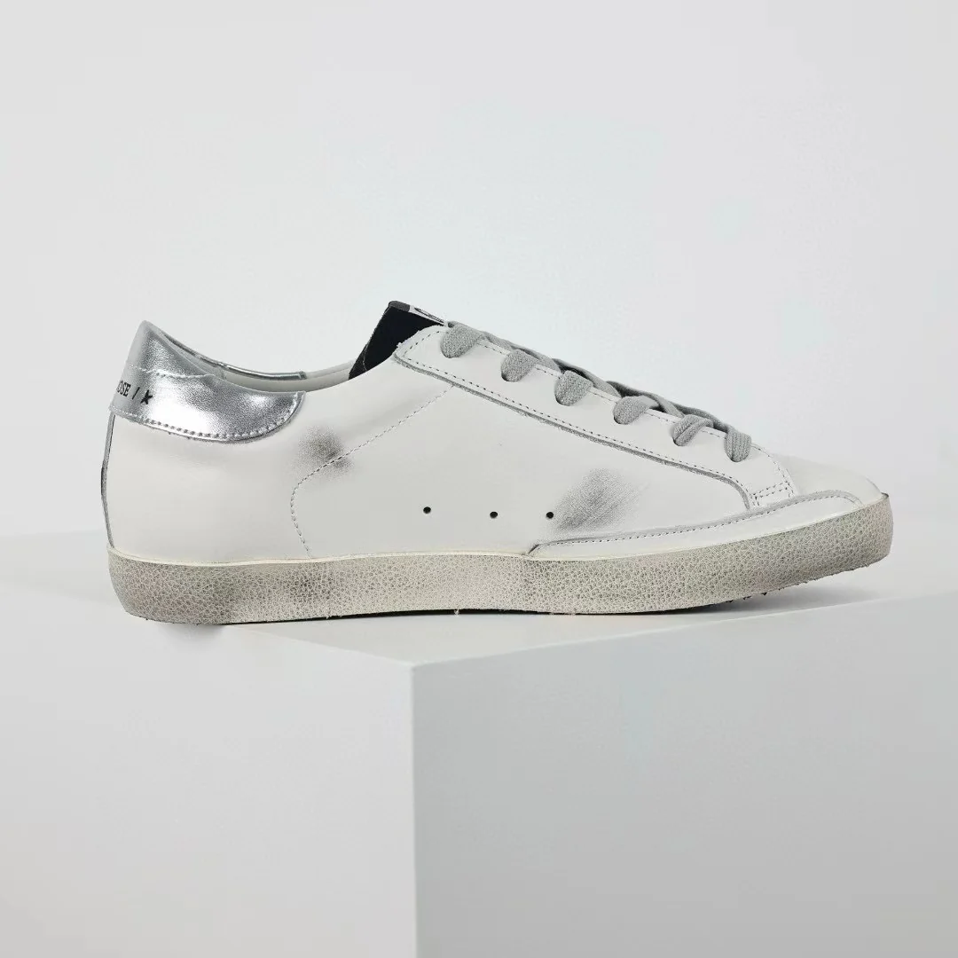 Golden Goose Ball-Star Green Star Silver Heel Tab - Image 8