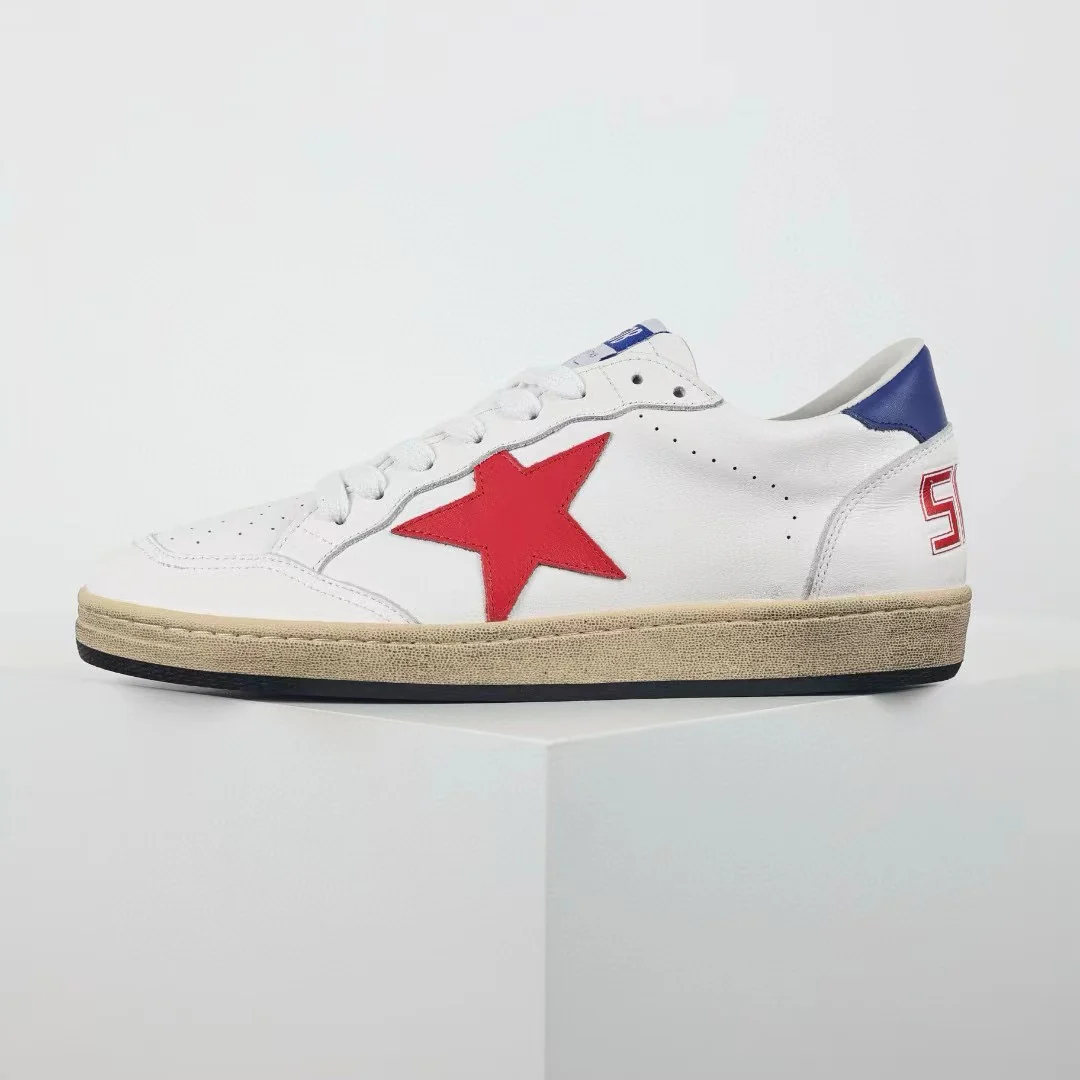 Golden Goose Ball-Star Red Star Blue Heel Tab - Image 10