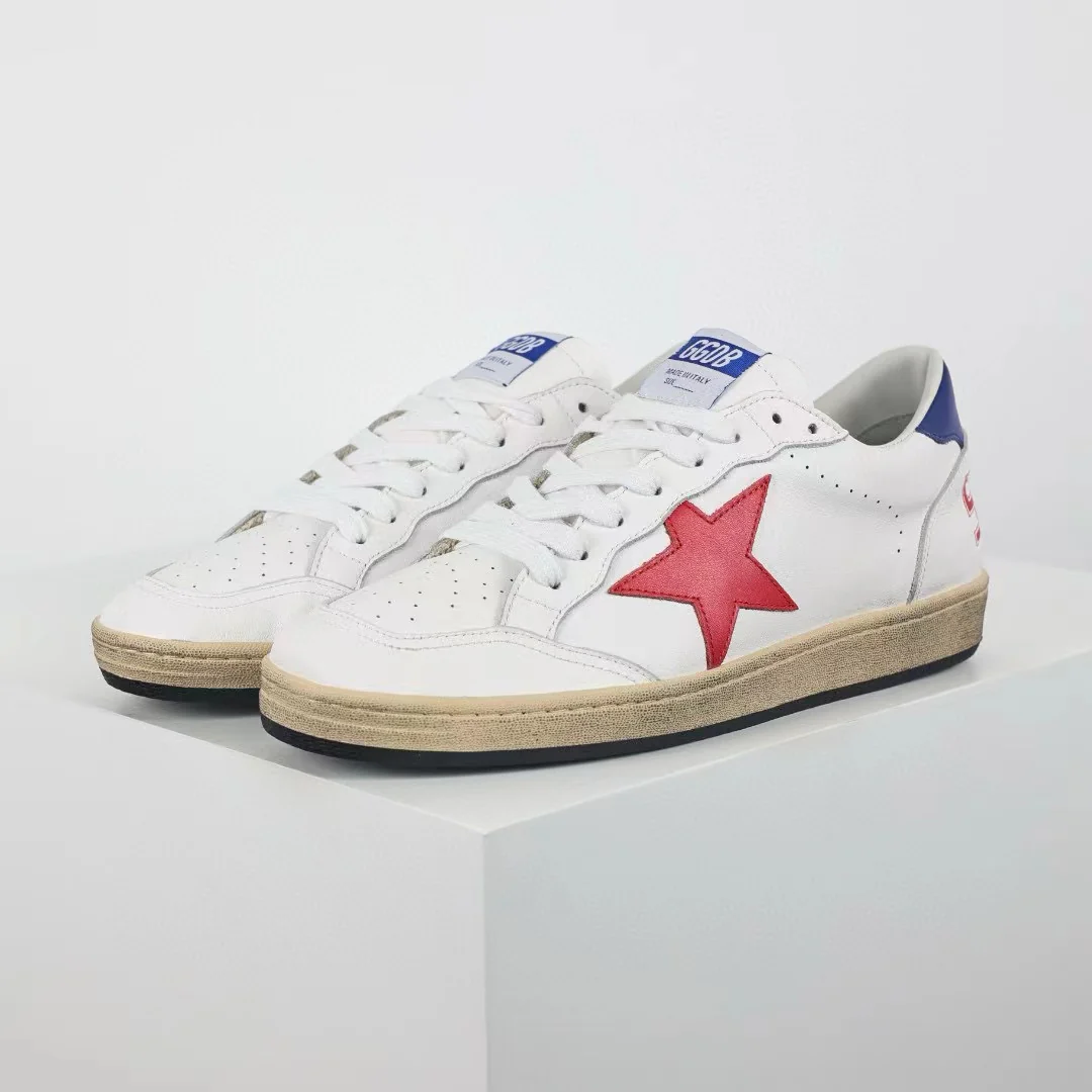 Golden Goose Ball-Star Red Star Blue Heel Tab - Image 3