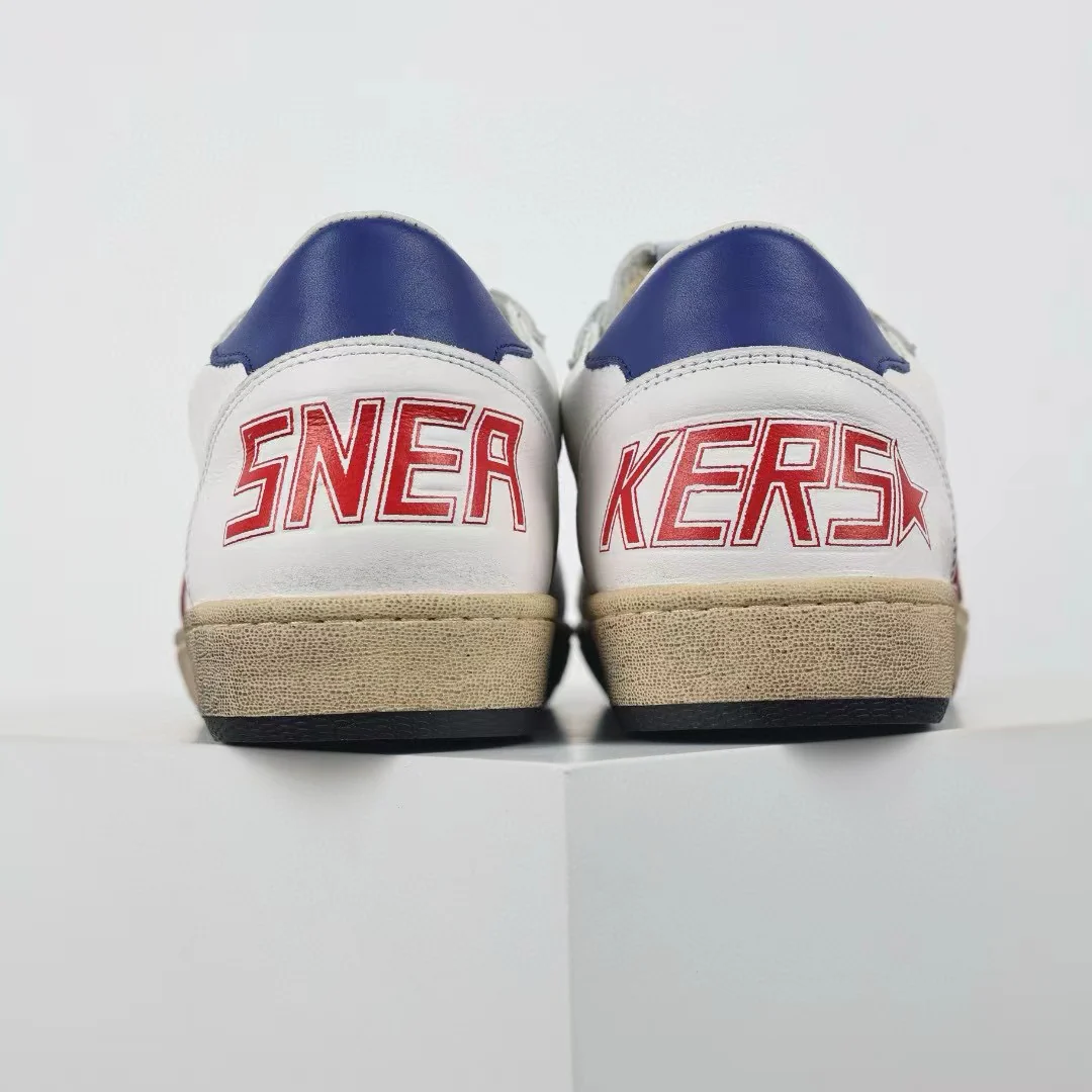 Golden Goose Ball-Star Red Star Blue Heel Tab - Image 9
