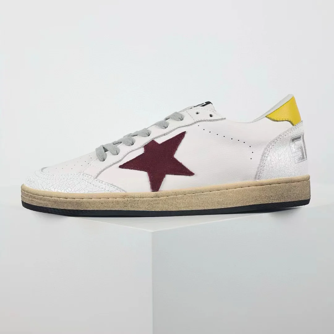Golden Goose Ball-Star Red Star Yellow Heel Tab - Image 10