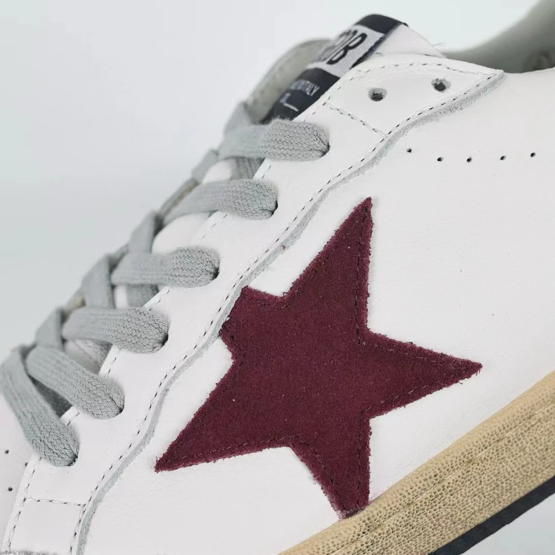 Golden Goose Ball-Star Red Star Yellow Heel Tab - Image 7