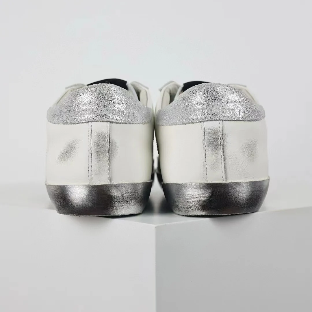 Golden Goose Ball-Star Silver Star Silver Heel Tab Silver Base - Image 2