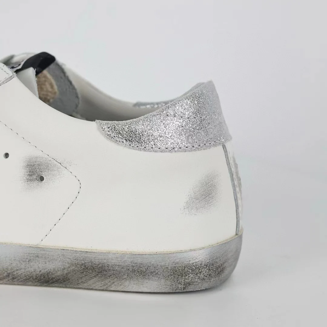 Golden Goose Ball-Star Silver Star Silver Heel Tab Silver Base - Image 6