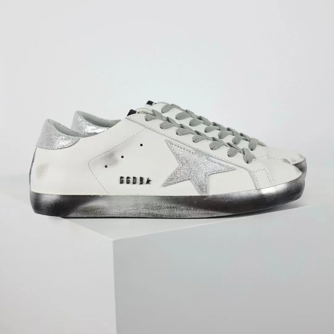 Golden Goose Ball-Star Silver Star Silver Heel Tab Silver Base - Image 7