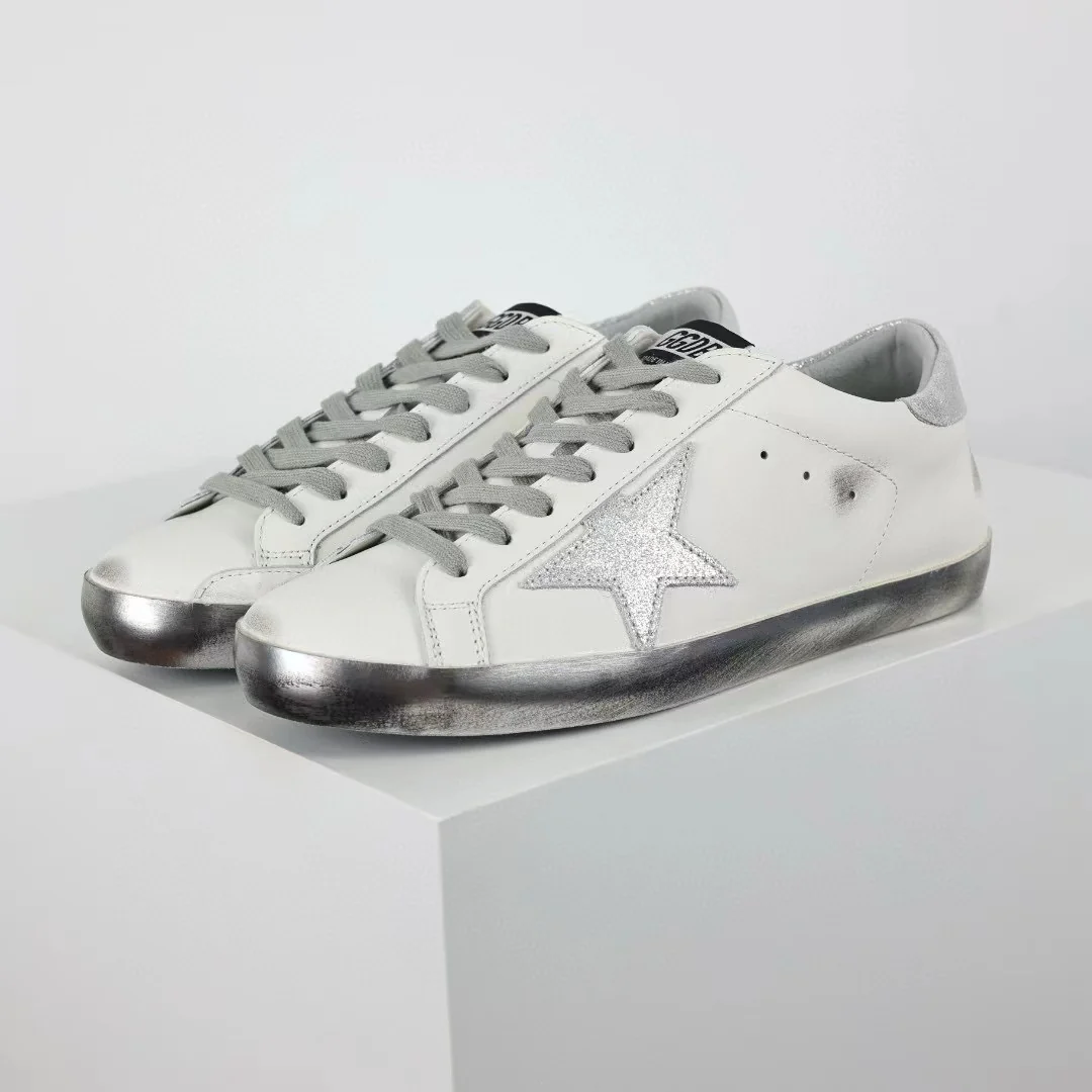 Golden Goose Ball-Star Silver Star Silver Heel Tab Silver Base - Image 8
