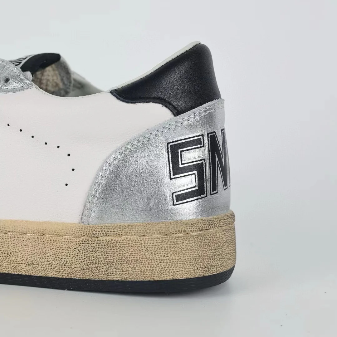 Golden Goose Ball-Star Leather Star Black Heel Tab Silver - Image 5