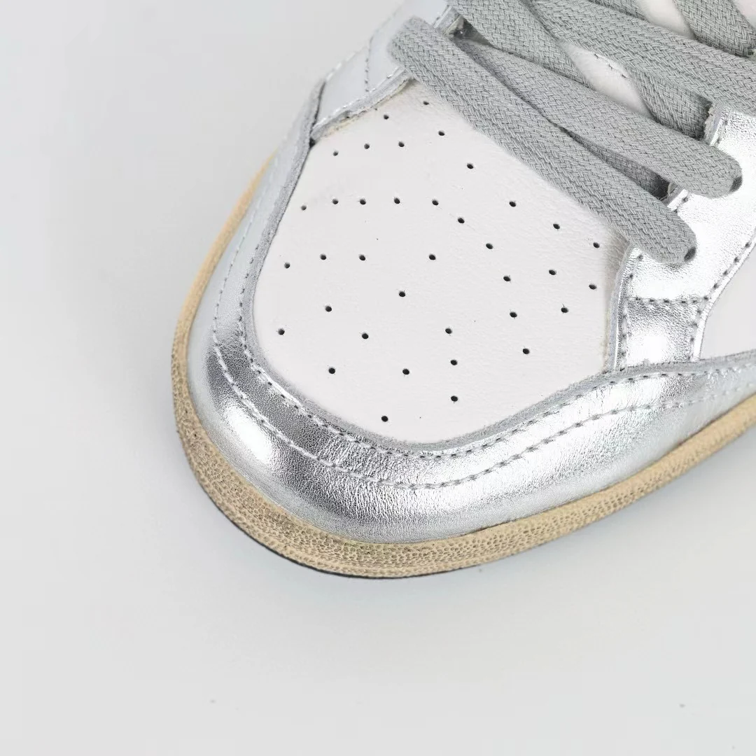 Golden Goose Ball-Star Leather Star Black Heel Tab Silver - Image 6