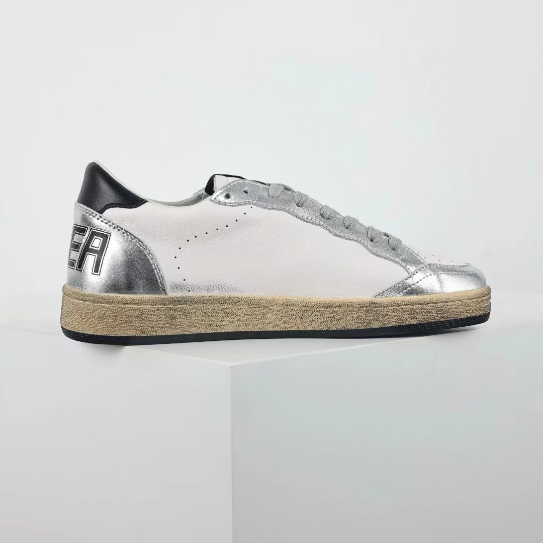 Golden Goose Ball-Star Leather Star Black Heel Tab Silver - Image 8