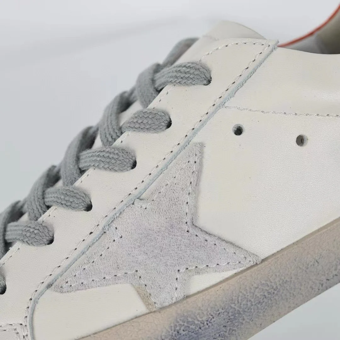 Golden Goose Ball-Star Suede Star Orange Heel Tab - Image 4